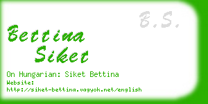 bettina siket business card